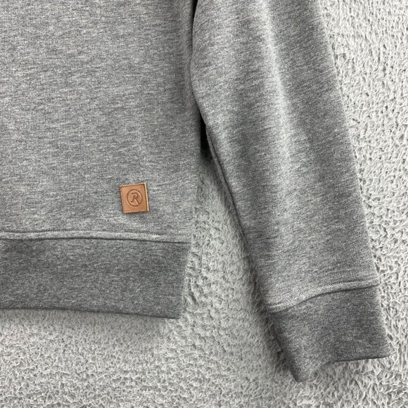 Revtown 1/4 Zip Fleece Pullover Mens Medium Gray Mock Neck Comfort Minimalist - Picture 7 of 16